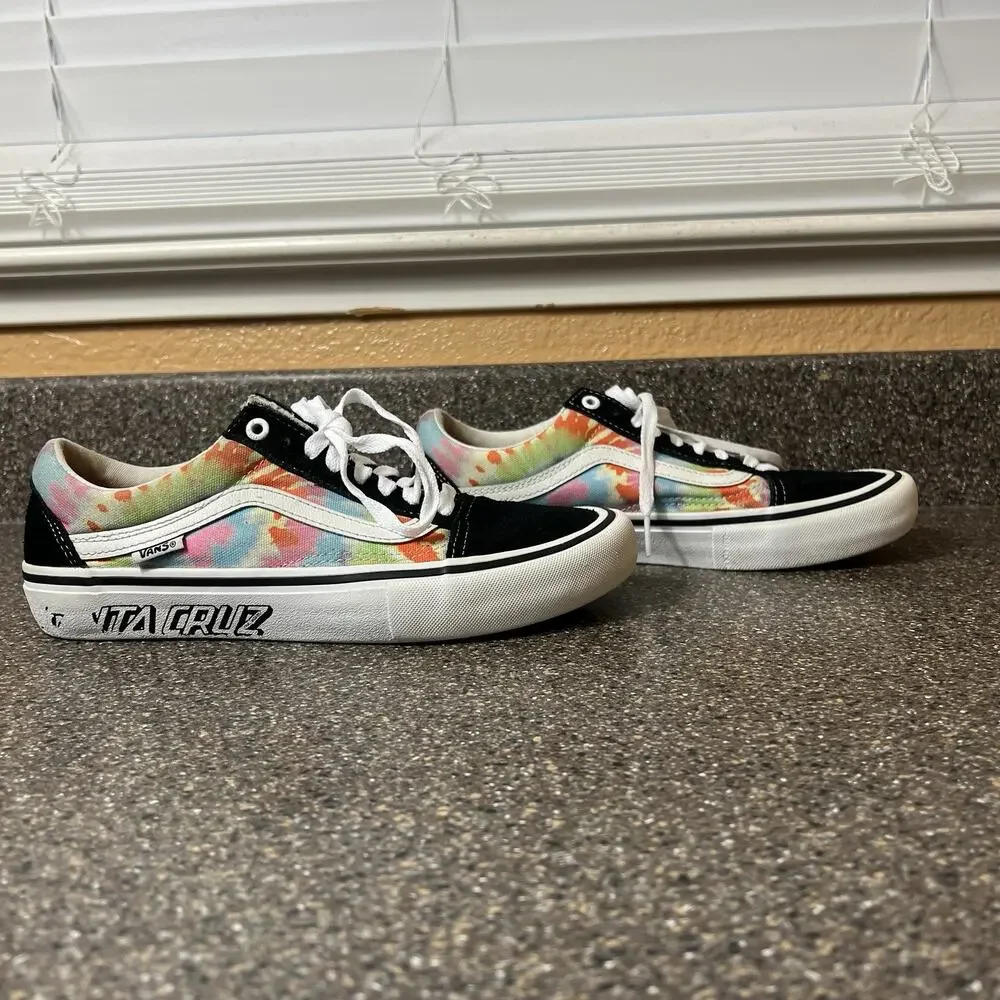 Vans PRO Santa Cruz Suede/Canvas Multicolor Mens Sz 7.5 Skater Shoes Lace Up Low